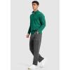 imageG Gradual Quarter Zip Pullover for Men Fleece Lined Sweatshirt Long Sleeve Winter Golf Shirt Mock Neck Polo Running SweaterForest Green