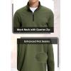 imageG Gradual Quarter Zip Pullover for Men Fleece Lined Sweatshirt Long Sleeve Winter Golf Shirt Mock Neck Polo Running SweaterOlive