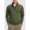 imageG Gradual Quarter Zip Pullover for Men Fleece Lined Sweatshirt Long Sleeve Winter Golf Shirt Mock Neck Polo Running SweaterOlive
