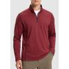 imageG Gradual Quarter Zip Pullover for Men Fleece Lined Sweatshirt Long Sleeve Winter Golf Shirt Mock Neck Polo Running SweaterRed