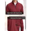 imageG Gradual Quarter Zip Pullover for Men Fleece Lined Sweatshirt Long Sleeve Winter Golf Shirt Mock Neck Polo Running SweaterRed