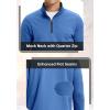 imageG Gradual Quarter Zip Pullover for Men Fleece Lined Sweatshirt Long Sleeve Winter Golf Shirt Mock Neck Polo Running SweaterRoyal Blue