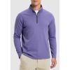 imageG Gradual Quarter Zip Pullover for Men Fleece Lined Sweatshirt Long Sleeve Winter Golf Shirt Mock Neck Polo Running SweaterSmoke Purple