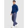 imageG Gradual Quarter Zip Pullover for Men Fleece Lined Sweatshirt Long Sleeve Winter Golf Shirt Mock Neck Polo Running SweaterVivid Blue