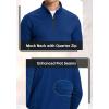 imageG Gradual Quarter Zip Pullover for Men Fleece Lined Sweatshirt Long Sleeve Winter Golf Shirt Mock Neck Polo Running SweaterVivid Blue