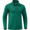 imageG Gradual Quarter Zip Pullover for Men Fleece Lined Sweatshirt Long Sleeve Winter Golf Shirt Mock Neck Polo Running SweaterForest Green