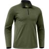 imageG Gradual Quarter Zip Pullover for Men Fleece Lined Sweatshirt Long Sleeve Winter Golf Shirt Mock Neck Polo Running SweaterOlive
