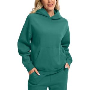 imageG Gradual Hoodies for Women Oversized Fleece Sweatshirt with Pocket Loose Fit Casual Athletic Workout PulloverArctic Green