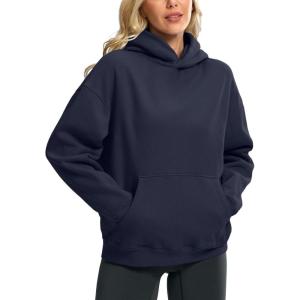 imageG Gradual Hoodies for Women Oversized Fleece Sweatshirt with Pocket Loose Fit Casual Athletic Workout PulloverNavy Blue