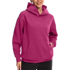 imageG Gradual Hoodies for Women Oversized Fleece Sweatshirt with Pocket Loose Fit Casual Athletic Workout PulloverRose