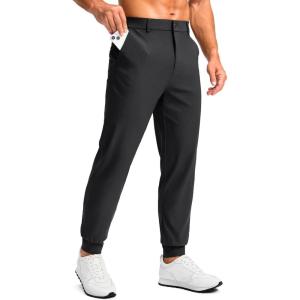 imageG Gradual Mens Golf Joggers Pants 4 Pockets with Belt Loops 28quot Stretch Slim Fit Dress Joggers for Men Casual TravelBlack