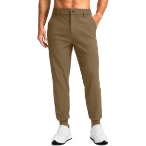 imageG Gradual Mens Golf Joggers Pants 4 Pockets with Belt Loops 28quot Stretch Slim Fit Dress Joggers for Men Casual TravelDeep Khaki