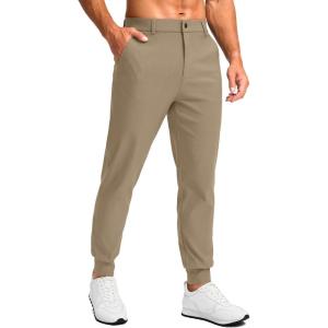 imageG Gradual Mens Golf Joggers Pants 4 Pockets with Belt Loops 28quot Stretch Slim Fit Dress Joggers for Men Casual TravelKhaki