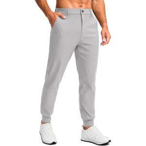 imageG Gradual Mens Golf Joggers Pants 4 Pockets with Belt Loops 28quot Stretch Slim Fit Dress Joggers for Men Casual TravelSleet