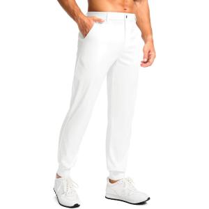 imageG Gradual Mens Golf Joggers Pants 4 Pockets with Belt Loops 28quot Stretch Slim Fit Dress Joggers for Men Casual TravelWhite