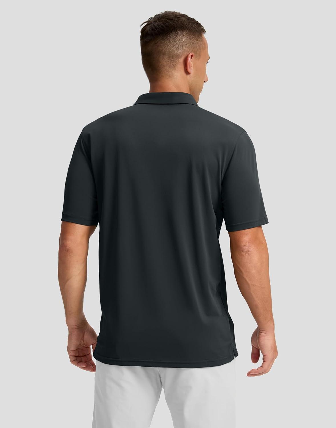 imageG Gradual Golf Shirts Short Sleeve Quick Dry Performance Moisture Wicking Collared Heather Polo Casual Athletic BusinessBlack Galaxy