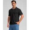 imageG Gradual Golf Shirts Short Sleeve Quick Dry Performance Moisture Wicking Collared Heather Polo Casual Athletic BusinessBlack