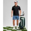 imageG Gradual Golf Shirts Short Sleeve Quick Dry Performance Moisture Wicking Collared Heather Polo Casual Athletic BusinessBlack
