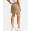 imageG Gradual Golf Skirts for Women Zipper Pockets High Waisted Skorts for Woman Tennis Athletic Workout Casual SummerKhaki