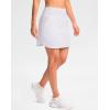 imageG Gradual Golf Skirts for Women Zipper Pockets High Waisted Skorts for Woman Tennis Athletic Workout Casual SummerWhite