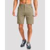 imageG Gradual Mens Hiking Cargo Shorts with 4 Zipper Pockets 9quot Quick Dry Lightweight Casual Work Shorts for Men Golf FishingDusty Khaki