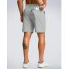 imageG Gradual Mens Hiking Shorts 7quot9quot Lightewight Casual Shorts for Men Quick Dry Stretch Golf Shorts with 3 Zipper PocketsBright Gray