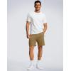 imageG Gradual Mens Hiking Shorts 7quot9quot Lightewight Casual Shorts for Men Quick Dry Stretch Golf Shorts with 3 Zipper PocketsDark Khaki
