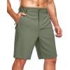 imageG Gradual Mens Hiking Shorts 7quot9quot Lightewight Casual Shorts for Men Quick Dry Stretch Golf Shorts with 3 Zipper PocketsGrey Sage