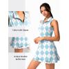 imageG Gradual Tennis Dress for Women Golf Outfits with Shorts and Pockets Sleeveless Active Exercise Athletic Dresses for WomenBlue Plaid