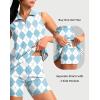 imageG Gradual Tennis Dress for Women Golf Outfits with Shorts and Pockets Sleeveless Active Exercise Athletic Dresses for WomenBlue Plaid