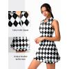 imageG Gradual Tennis Dress for Women Golf Outfits with Shorts and Pockets Sleeveless Active Exercise Athletic Dresses for WomenGrey Argyle