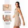 imageG Gradual Tennis Dress for Women Golf Outfits with Shorts and Pockets Sleeveless Active Exercise Athletic Dresses for WomenLight Khaki
