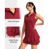 imageG Gradual Tennis Dress for Women Golf Outfits with Shorts and Pockets Sleeveless Active Exercise Athletic Dresses for WomenRed