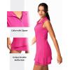imageG Gradual Tennis Dress for Women Golf Outfits with Shorts and Pockets Sleeveless Active Exercise Athletic Dresses for WomenRose