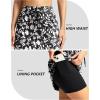 imageG Gradual Womens 18quot Golf Skorts Skirts with 3 Pockets High Waisted Athletic Skorts for Women Stretchy Tennis SkirtsBlack Flower
