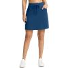 imageG Gradual Womens 18quot Golf Skorts Skirts with 3 Pockets High Waisted Athletic Skorts for Women Stretchy Tennis SkirtsBlue
