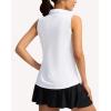 imageG Gradual Womens Golf Shirt Sleeveless Lightweight V Neck Tennis Polo Shirts with Collar Quick Dry Athletic Tops for WomenAwhite