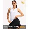 imageG Gradual Womens Golf Shirt Sleeveless Lightweight V Neck Tennis Polo Shirts with Collar Quick Dry Athletic Tops for WomenAwhite