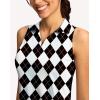 imageG Gradual Womens Golf Shirt Sleeveless Lightweight V Neck Tennis Polo Shirts with Collar Quick Dry Athletic Tops for WomenBlack Blue Argyle