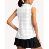 imageG Gradual Womens Golf Shirt Sleeveless Lightweight V Neck Tennis Polo Shirts with Collar Quick Dry Athletic Tops for WomenBlack Dot