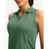 imageG Gradual Womens Golf Shirt Sleeveless Lightweight V Neck Tennis Polo Shirts with Collar Quick Dry Athletic Tops for WomenGreen