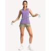 imageG Gradual Womens Golf Shirt Sleeveless Lightweight V Neck Tennis Polo Shirts with Collar Quick Dry Athletic Tops for WomenLavender