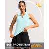 imageG Gradual Womens Golf Shirt Sleeveless Lightweight V Neck Tennis Polo Shirts with Collar Quick Dry Athletic Tops for WomenLight Green