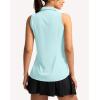 imageG Gradual Womens Golf Shirt Sleeveless Lightweight V Neck Tennis Polo Shirts with Collar Quick Dry Athletic Tops for WomenLight Green