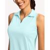 imageG Gradual Womens Golf Shirt Sleeveless Lightweight V Neck Tennis Polo Shirts with Collar Quick Dry Athletic Tops for WomenLight Green