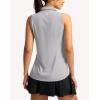 imageG Gradual Womens Golf Shirt Sleeveless Lightweight V Neck Tennis Polo Shirts with Collar Quick Dry Athletic Tops for WomenLight Grey