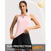 imageG Gradual Womens Golf Shirt Sleeveless Lightweight V Neck Tennis Polo Shirts with Collar Quick Dry Athletic Tops for WomenPink
