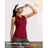 imageG Gradual Womens Golf Shirt Sleeveless Lightweight V Neck Tennis Polo Shirts with Collar Quick Dry Athletic Tops for WomenRed