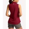 imageG Gradual Womens Golf Shirt Sleeveless Lightweight V Neck Tennis Polo Shirts with Collar Quick Dry Athletic Tops for WomenRed