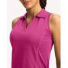 imageG Gradual Womens Golf Shirt Sleeveless Lightweight V Neck Tennis Polo Shirts with Collar Quick Dry Athletic Tops for WomenRosy